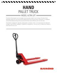 Hand Pallet Truck: Model Altra Lift - Raymond Corporation