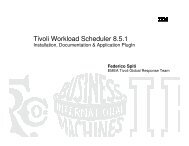 Tivoli Workload Scheduler 8.5.1 - Nordic TWS conference