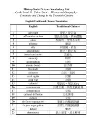 History-Social Science Vocabulary List Grade Level 11 - Galileo ...