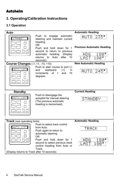 Autohelm Inboard Autopilots (ST6000 and ST7000 systems) Service ...