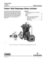 Fisherr 2052 Diaphragm Rotary Actuator