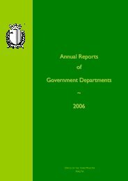 Annual Reports of Government Departments ~ 2006 - Gov.mt