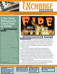 MTAS, CTAS Group Studies Fire Mortality Rate - University of ...