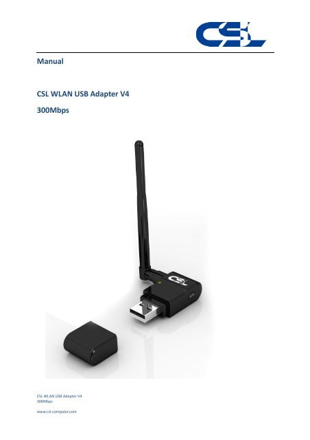 Manual CSL WLAN USB Adapter V4 300Mbps - CSL-Computer FTP ...