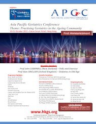 Asia Pacific Geriatrics Conference - The Hong Kong Geriatrics Society