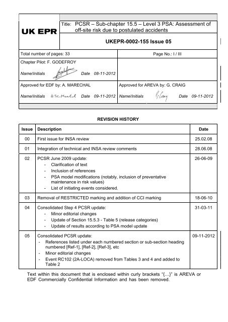 Level 3 - PSA Assessment of off-site risk due to postulated ... - UK EPR