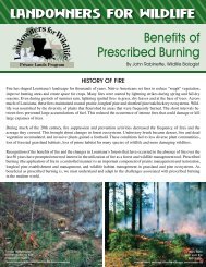 Benefits of Prescribed Burning - Louisiana Department of Wildlife ...