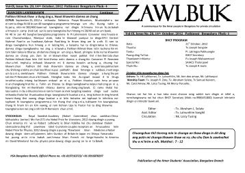 Zawlbuk,14th, October, 2012 - Hmar Students' Association ...