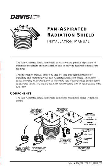 FAN-ASPIRATED RADIATION SHIELD - Ambient Weather