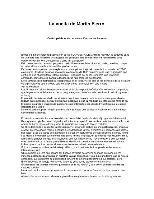 La vuelta de MartÃ­n Fierro - Alba