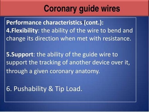 Coronary guide wires