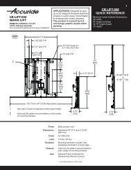 CB LIFT-050 QUICK REFERENCE - Accuride