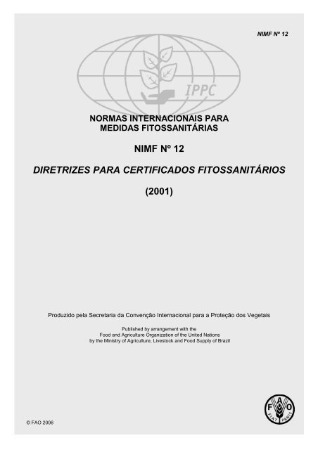 nimf nº 12 diretrizes para certificados fitossanitários
