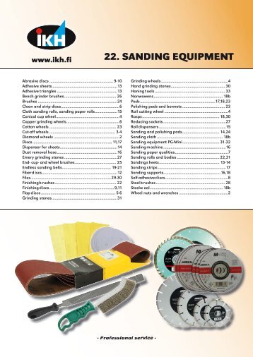 22. SANDING EQUIPMENT