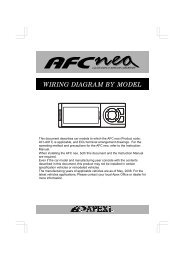 WIRING DIAGRAM BY MODEL - A'PEXi USA