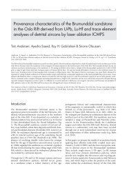 Provenance characteristics of the Brumunddal sandstone in the Oslo ...