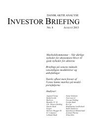 INVESTOR BRIEFING - Dansk Aktie Analyse