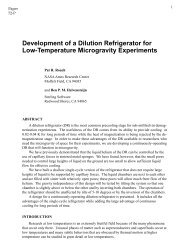 Development of a Dilution Refrigerator for Low-Temperature ...