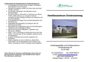Familienzentrum Christrosenweg - KölnKitas