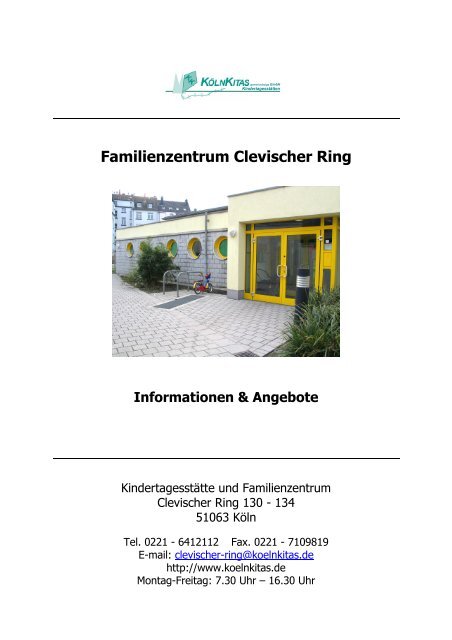 Familienzentrum Clevischer Ring Informationen ... - KölnKitas