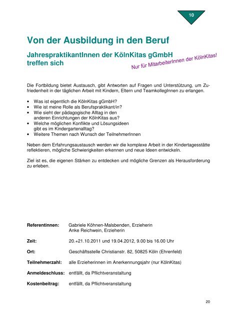 Programm FoBi 2011 - KölnKitas