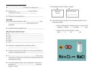 Chemical Reactions Notes - Century Life Science