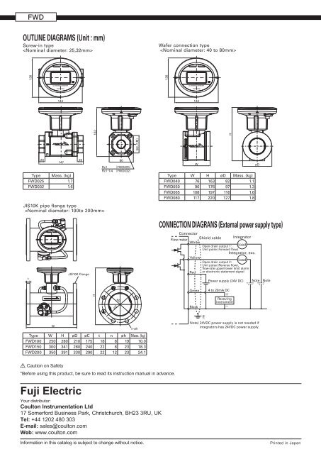 Ultrasonic Flowmeter for Air - Fuji Electric