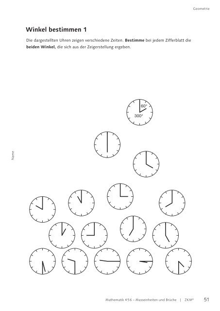 Mathematik 456 – Masseinheiten und Brüche, Verlag ZKM