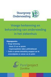 Vroege herkenning en behandeling van ondervoeding in het ...