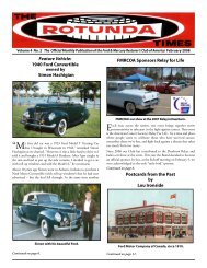 The Rotunda Times - Ford & Mercury Restorers Club of America