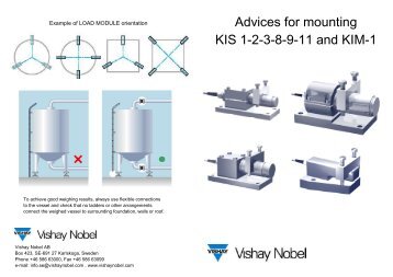 Advices for mounting KIS 1-2-3-8-9-11 and KIM-1