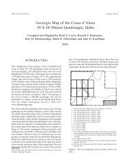 Geologic Map of the Coeur d'Alene 30 X 60 Minute Quadrangle, Idaho