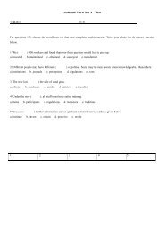 Academic Word List 4 Test å­¦ç±çªå· æ°å For questions 1-5, choose ...