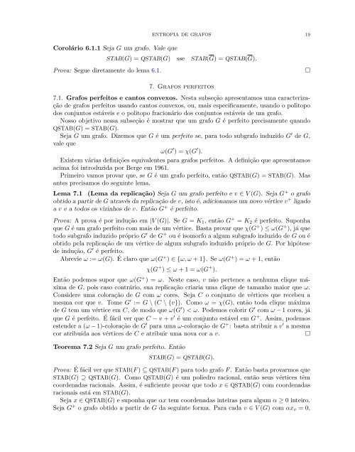 ENTROPIA DE GRAFOS Sumário 1. Introduç˜ao 2 Parte I. Entropia ...