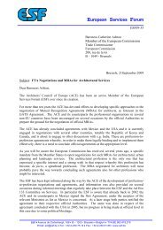 Letter to the European Commissioner of Trade Catherine ... - ESF