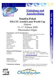 Einladung und Ausschreibung Staufen-Pokal - FIS-CIT