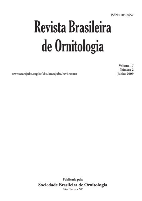 art01 - omena jÃºnior.indd - Sociedade Brasileira de Ornitologia