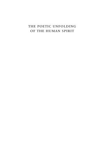 the poetic unfolding of the human spirit - The Fetzer Institute