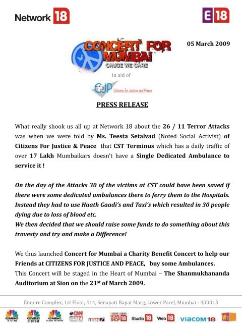 PRESS RELEASE (pdf) - Citizens for Justice and Peace