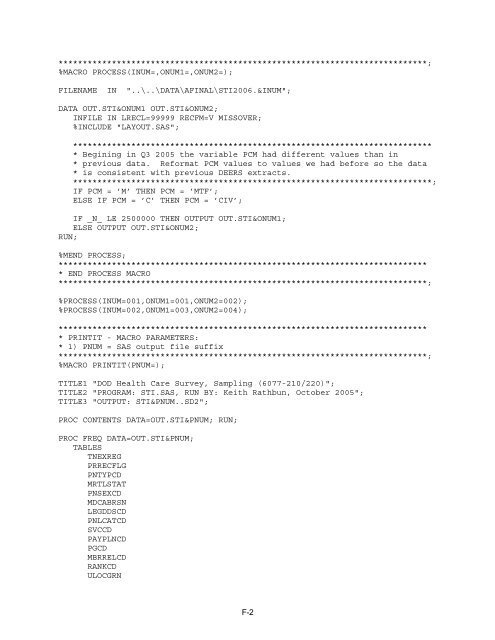 2006 HCSDB Adult Sampling Report - Tricare