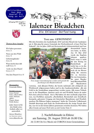 Ialenzer Bleadchen - Ehlenz.Live