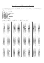 Cross Reference Of Registrations To G Lists - The PSV Circle Website