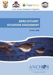 berg estuary situation assessment - Anchor Environmental