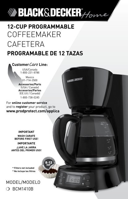COFFEEMAKER CAFETERA - Applica Use and Care Manuals
