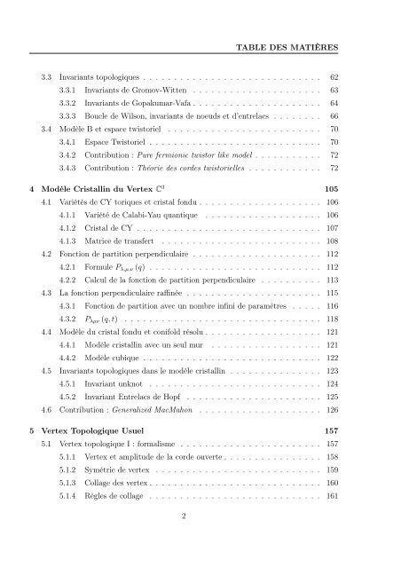 Contributions Ã  l'Etude du Vertex Topologique en ThÃ©orie ... - Toubkal