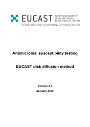 Antimicrobial susceptibility testing EUCAST disk diffusion method