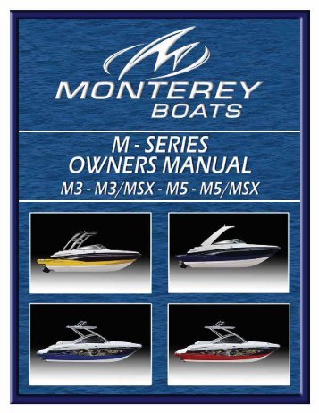 M3-MSX Owner Manual - Monterey Boats