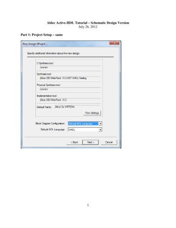 Aldec Active-HDL Tutorial – Schematic Design Version July 26 ...