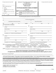 Fictitious Business Name Statement Application - Stanislaus County
