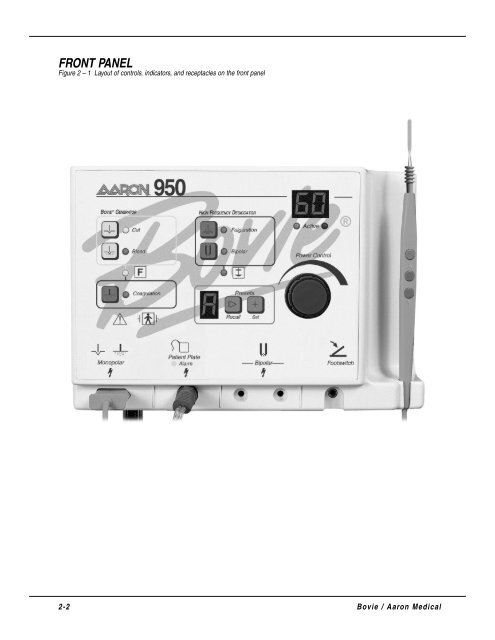 Aaron Bovie 950 User Manual - Med-E-Quip Locators